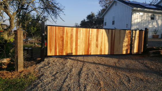 Vertical Wood Slat Gate